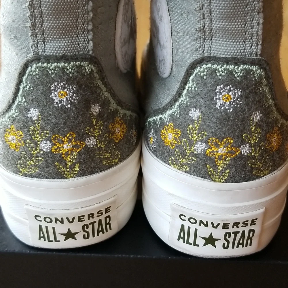 Converse Chuck Taylor All Star Lift Platform Autumn Embroidery Shoes. Size 5.5 - Picture 9 of 12